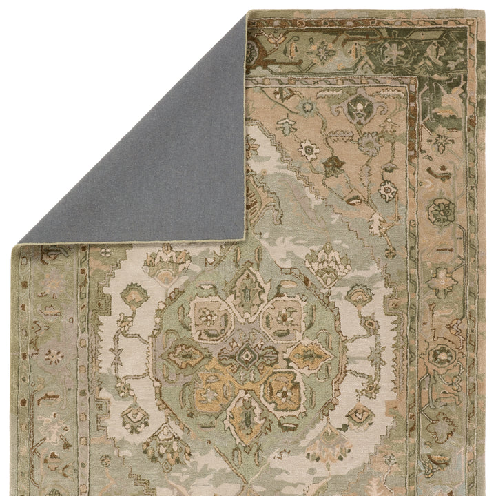 Jaipur Living Raisa Handmade Medallion Green/Taupe Area Rug (9'X12' Rectangle)