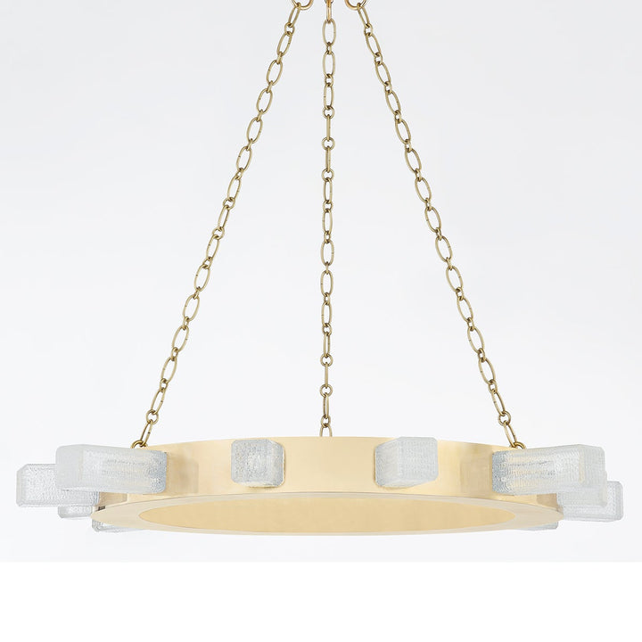 Citrine Chandelier - Vintage Brass 12 Lights