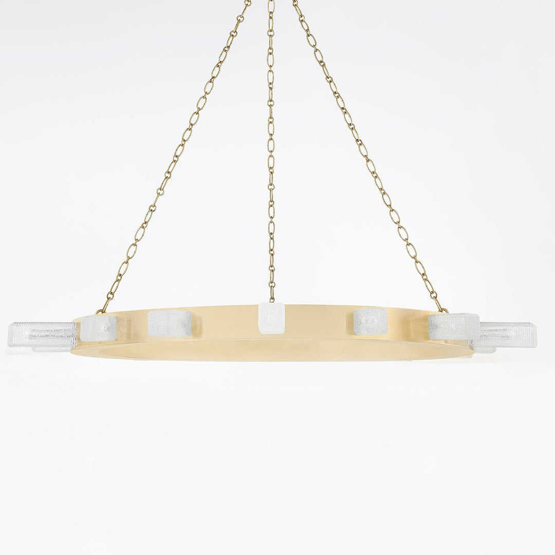 Citrine Chandelier - Vintage Brass 15 Lights