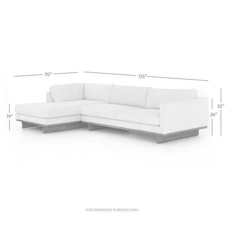 Montclair 2-Piece Sectional - LAF 125" Irving Taupe