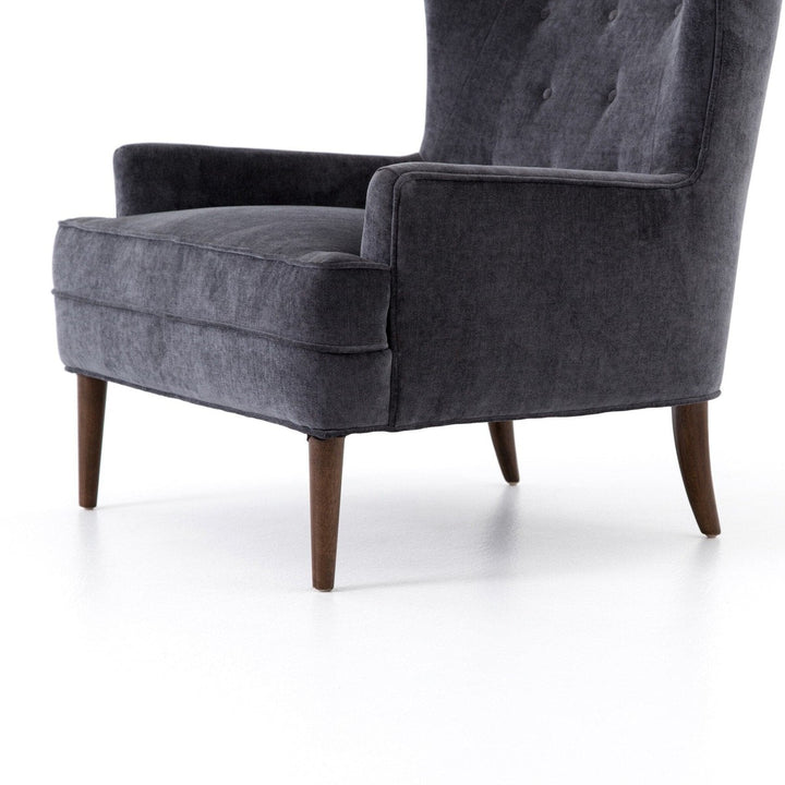 Jasper Chair - Charcoal Worn Velvet