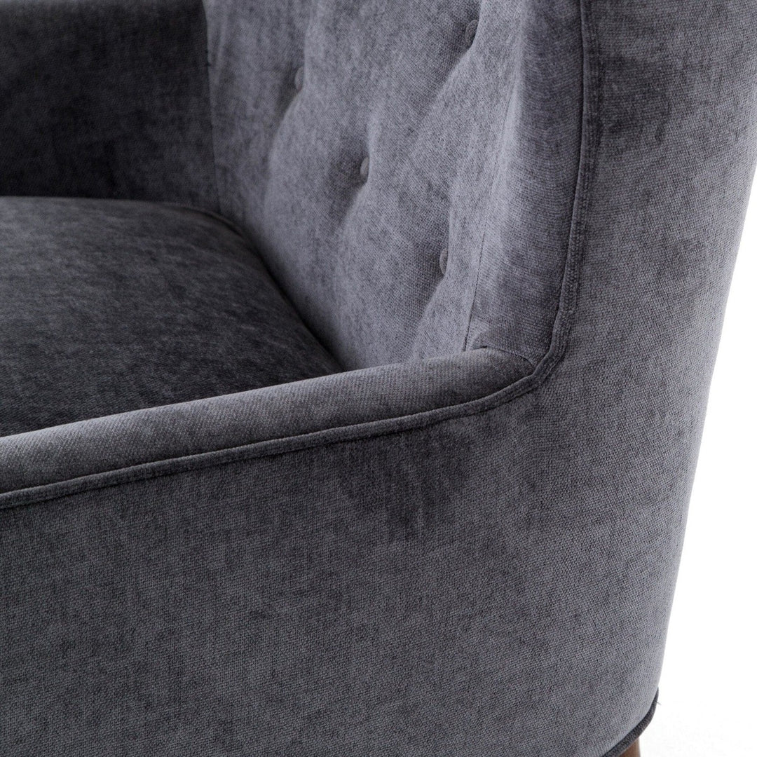 Jasper Chair - Charcoal Worn Velvet