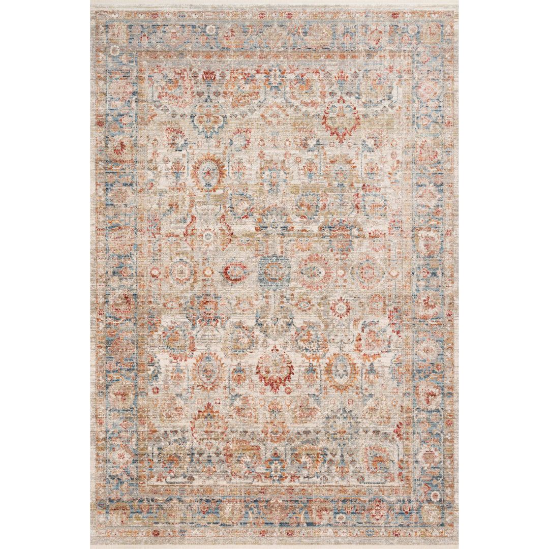 Loloi Claire Ivory / Ocean 3'-7" x 5'-1" Accent Rug