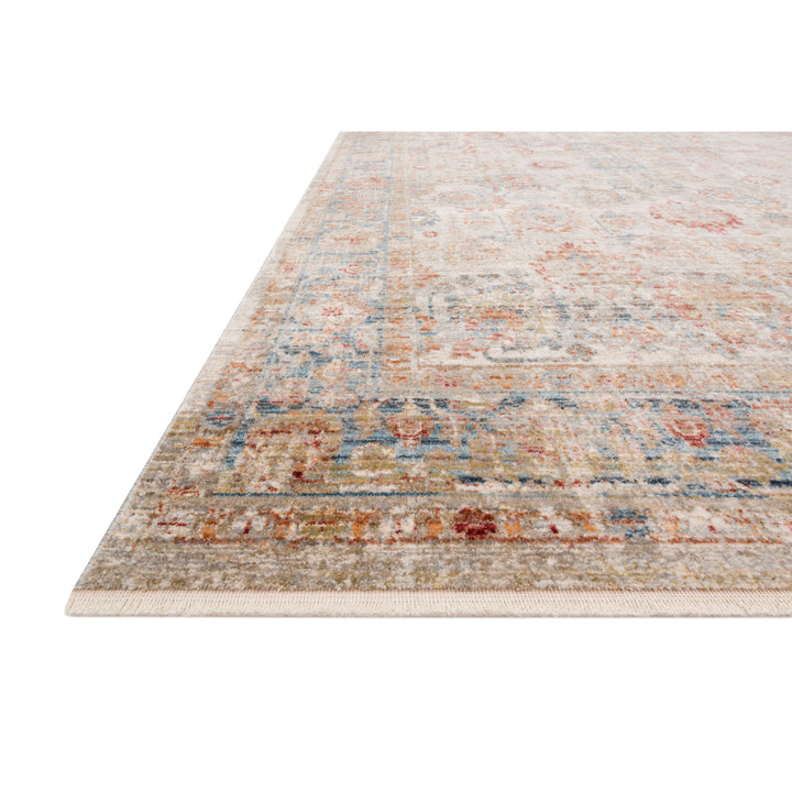 Loloi Claire Ivory / Ocean 3'-7" x 5'-1" Accent Rug