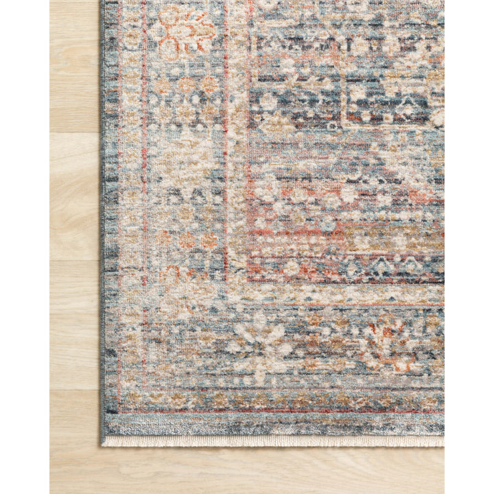 Loloi Claire Blue / Sunset 3'-7" x 5'-1" Accent Rug