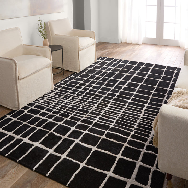 Jaipur Living Innate Handmade Striped Black/Ivory Area Rug (10'X14')