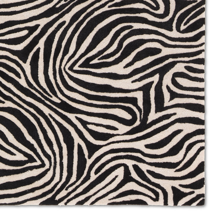 Jaipur Living Collide Handmade Animal Black/Ivory Area Rug (9'X12')