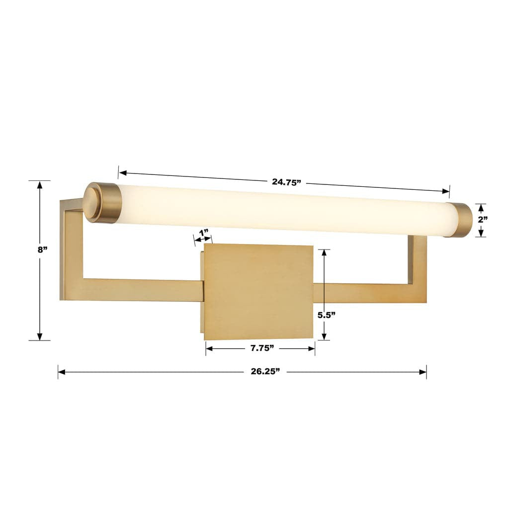 Clinton 1 Light Bathroom Vanity-Crystorama Lighting Company-CRYSTO-CLT-7201-VG-Wall Lighting-4-France and Son