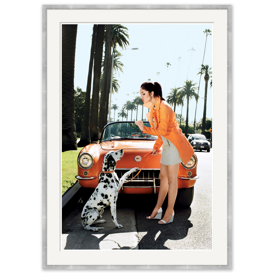 Self Magazine, "Woman giving treat to Dalmation", Arthur Elgort, June 2008 by Soicher Marin