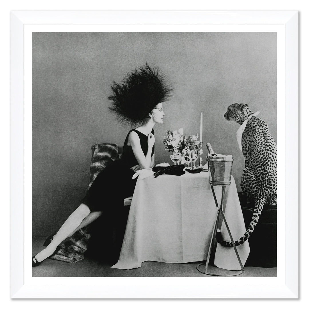 Vogue Magazine, "Model with a Cheetah", Leombruno-Bodi, November 1, 1960 by Soicher Marin