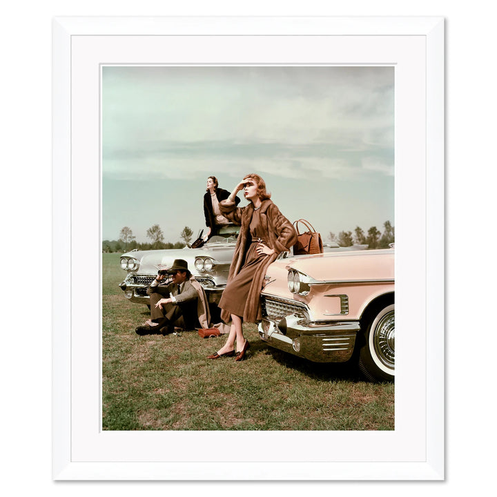 Vogue Magazine, "Model Leaning on 1958 Cadillac", John Rawlings, November 15, 1957 by Soicher Marin
