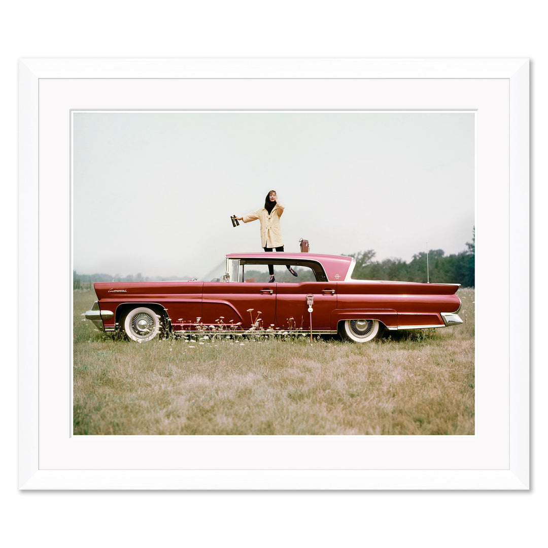 Vogue Magazine, "Model Standing on 1958 Continental Mark IV", John Rawlings, February 13, 2016 by Soicher Marin
