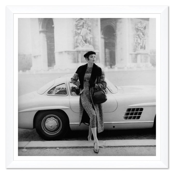 Vogue Magazine, "Anne St. Marie by a Mercedes-Benz," Henry Clarke, September 1, 1955 by Soicher Marin