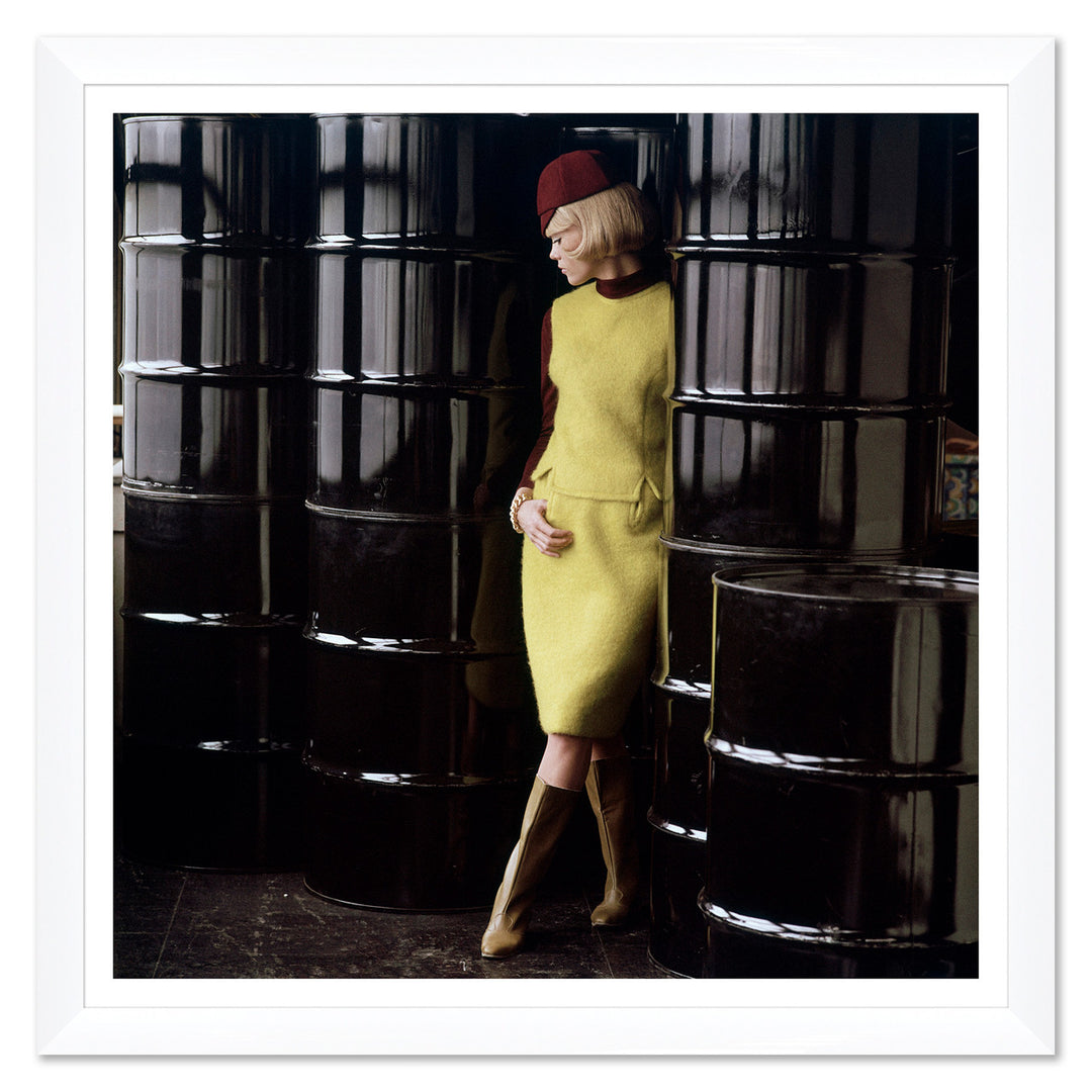 Mademoiselle, "Diana Kinney Wearing Yellow," George Barkentin, August 1, 1963 by Soicher Marin