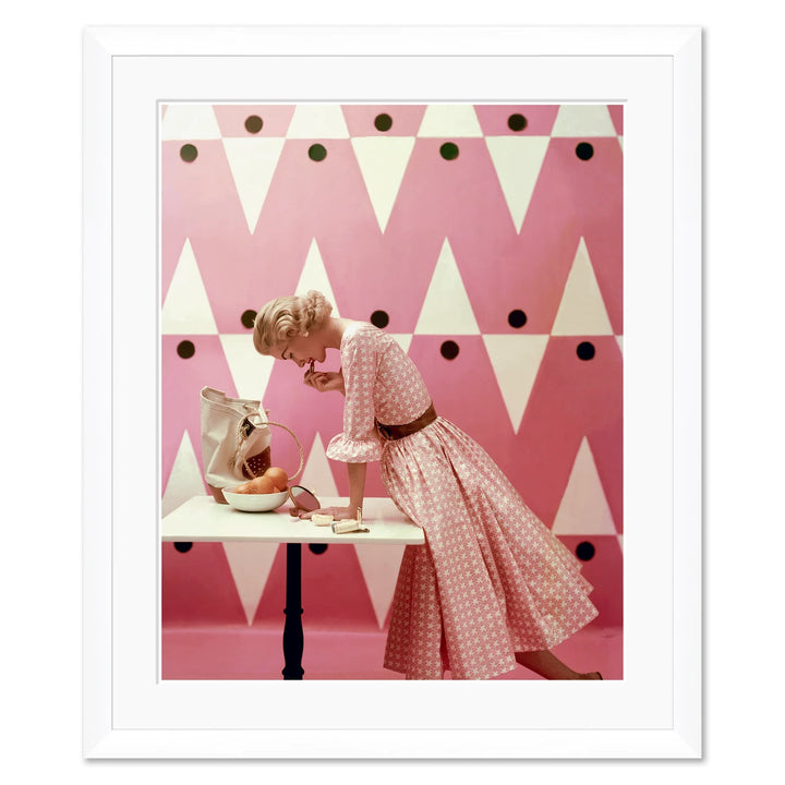 Vogue Magazine, "Model Putting on Lipstick," Richard Rutledge, April 15, 1952 by Soicher Marin