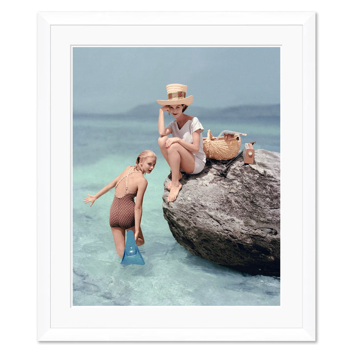 Vogue Magazine, "Models at a Beach," Richard Rutledge, January 1, 1957 by Soicher Marin