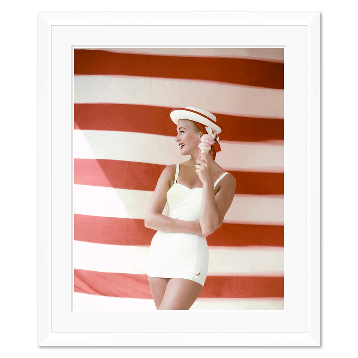 Glamour, "Ice Cream and Stripes," Leombruno-Bodi, July 1, 1955 by Soicher Marin