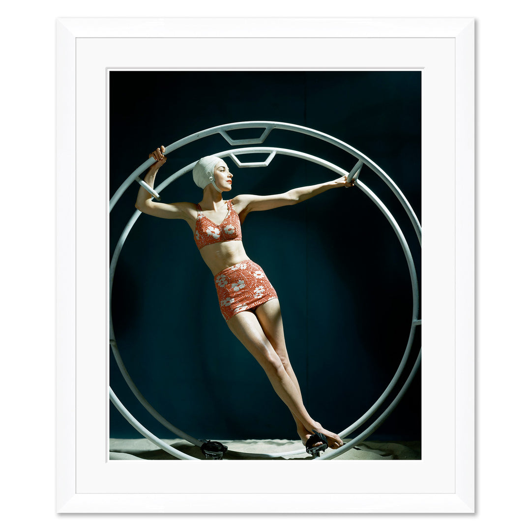 Glamour, "Model Wearing a Swimsuit in an Exercise Ring," John Rawlings, June 1, 1942 by Soicher Marin
