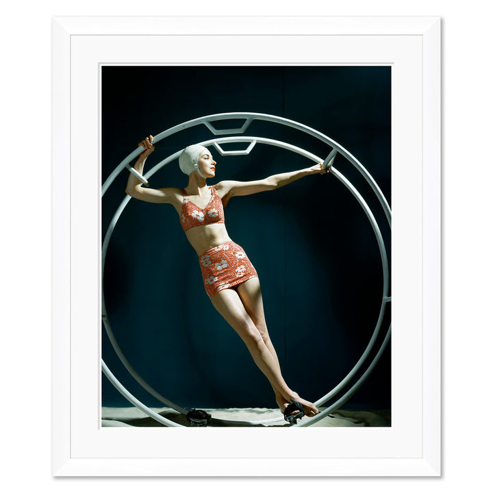 Glamour, "Model Wearing a Swimsuit in an Exercise Ring," John Rawlings, June 1, 1942 by Soicher Marin