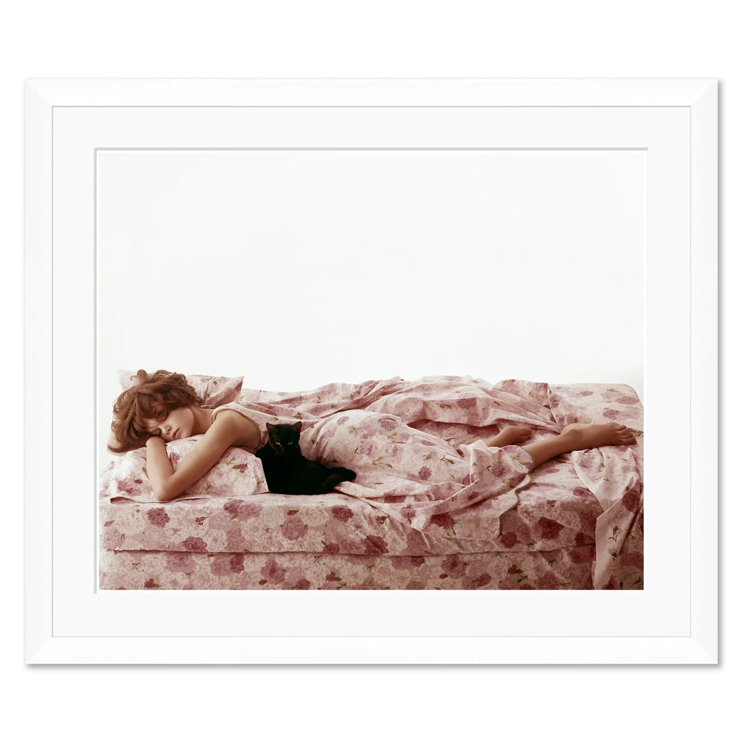 Vogue Magazine, "Sleeping on Floral Bed Linens," Karen Radkai, February 1, 1962 by Soicher Marin