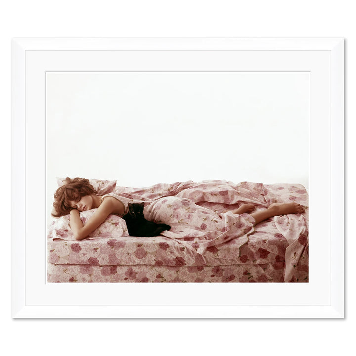 Vogue Magazine, "Sleeping on Floral Bed Linens," Karen Radkai, February 1, 1962 by Soicher Marin