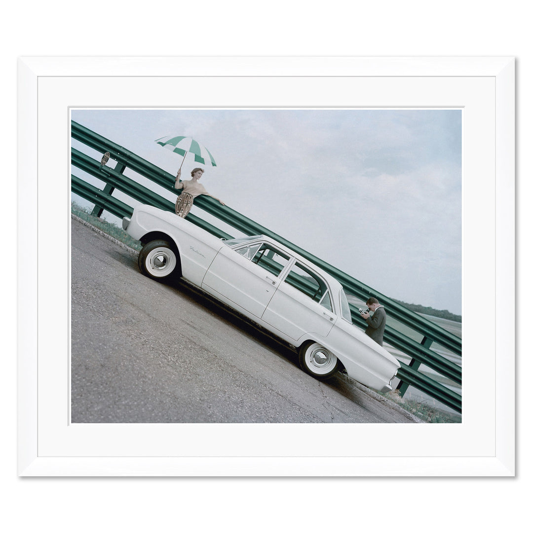 Vogue Magazine, "Model with a Ford Falcon," John Rawlings, September 15, 1959 by Soicher Marin