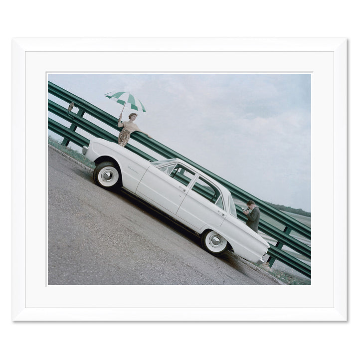 Vogue Magazine, "Model with a Ford Falcon," John Rawlings, September 15, 1959 by Soicher Marin