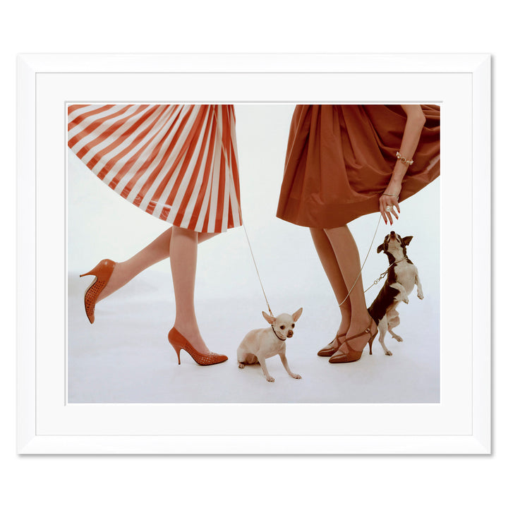 Vogue Magazine, "Two Models with Dogs," William Bell, February 15, 1959 by Soicher Marin