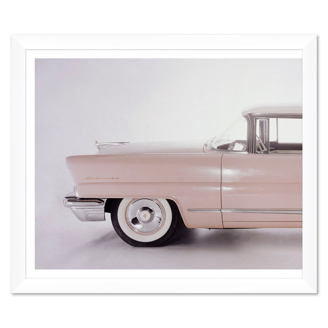 Vogue Magazine, "A Model Posing in Front of a Vintage Car," Karen Radkai, September 1, 1955 - A by Soicher Marin