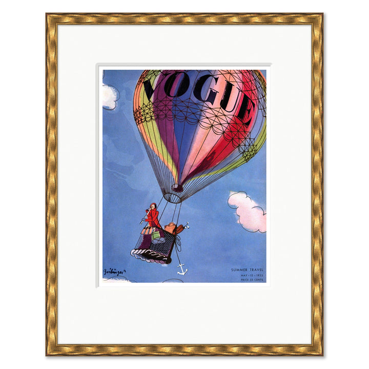 CN-25-0430I Vogue Cover, "Summer Travel," Alix Zeilinger, May 15, 1933 by Soicher Marin