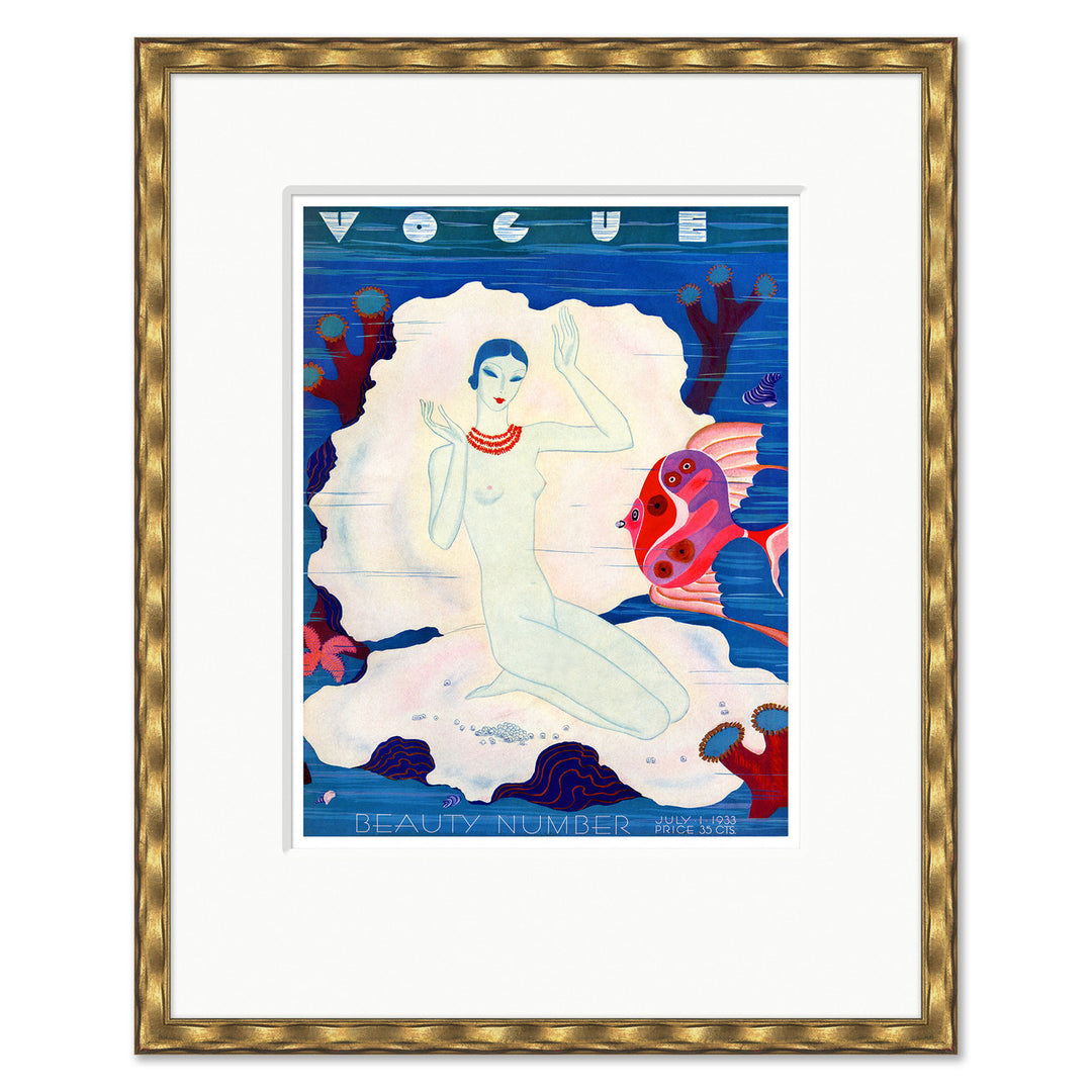 CN-25-0430J Vogue Cover, "Underwater Beauty," Eduardo Garcia Benito, July 1, 1933 by Soicher Marin