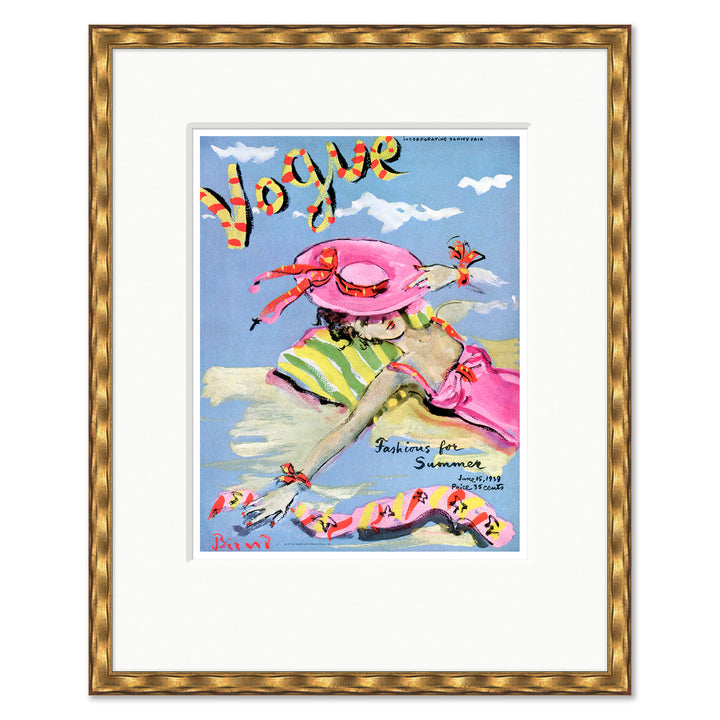 CN-25-0430K Vogue Cover, "Fashions for Summer," Christian Berard, June 15, 1939 by Soicher Marin