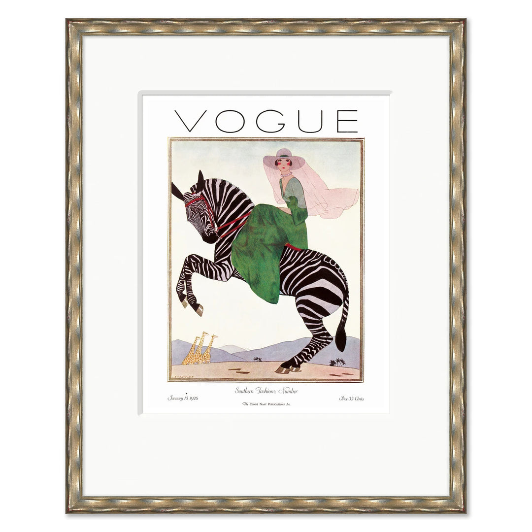 CN-25-0431C Vogue Cover, "Southern Fashions," Andre Marty, January 15, 1926 by Soicher Marin