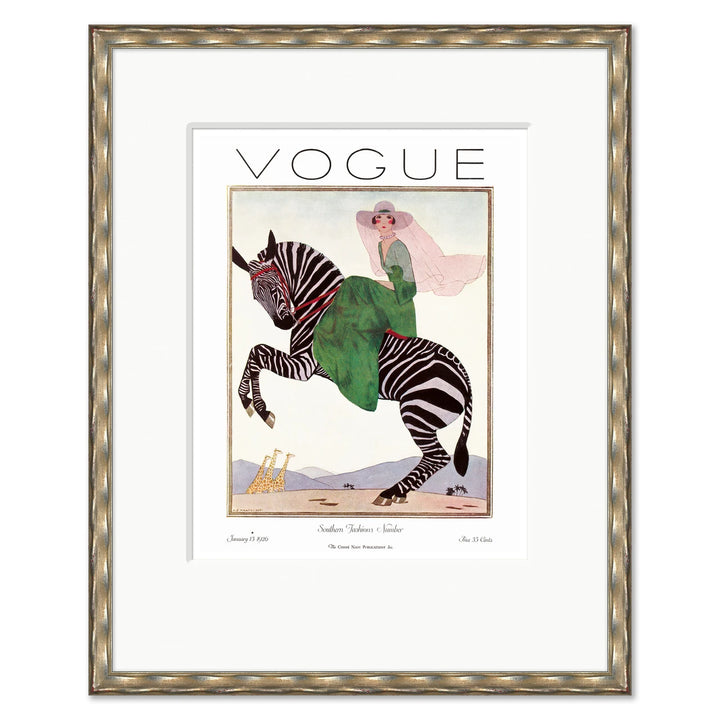 CN-25-0431C Vogue Cover, "Southern Fashions," Andre Marty, January 15, 1926 by Soicher Marin