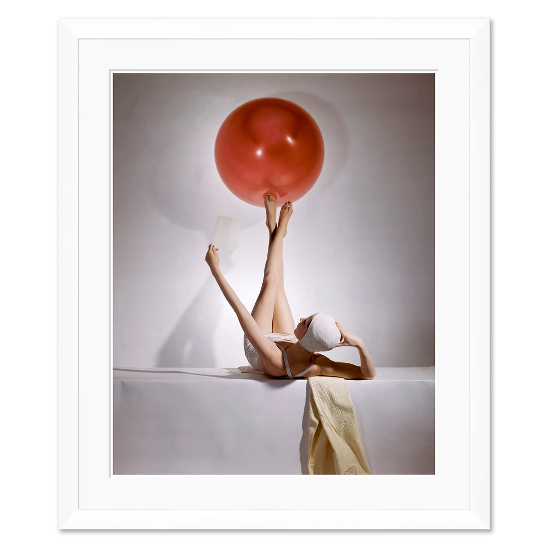 Vogue Magazine, "Model Balancing a Red Ball on her Feet," Horst P. Horst, May 15, 1941 by Soicher Marin