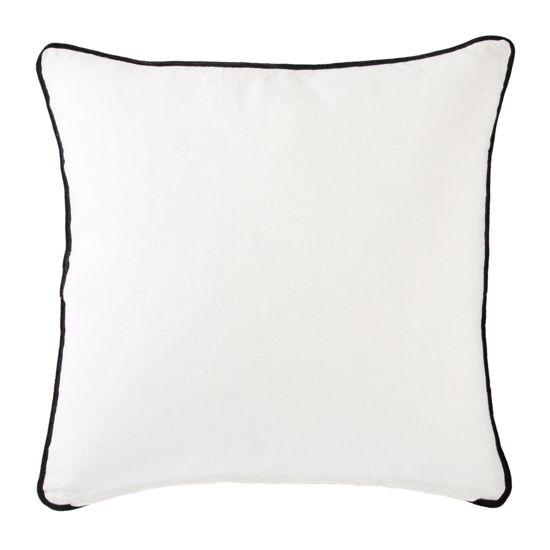 Nikki Chu by Jaipur Living Ordella Geometric White/ Black Pillow Cover (22" Square)