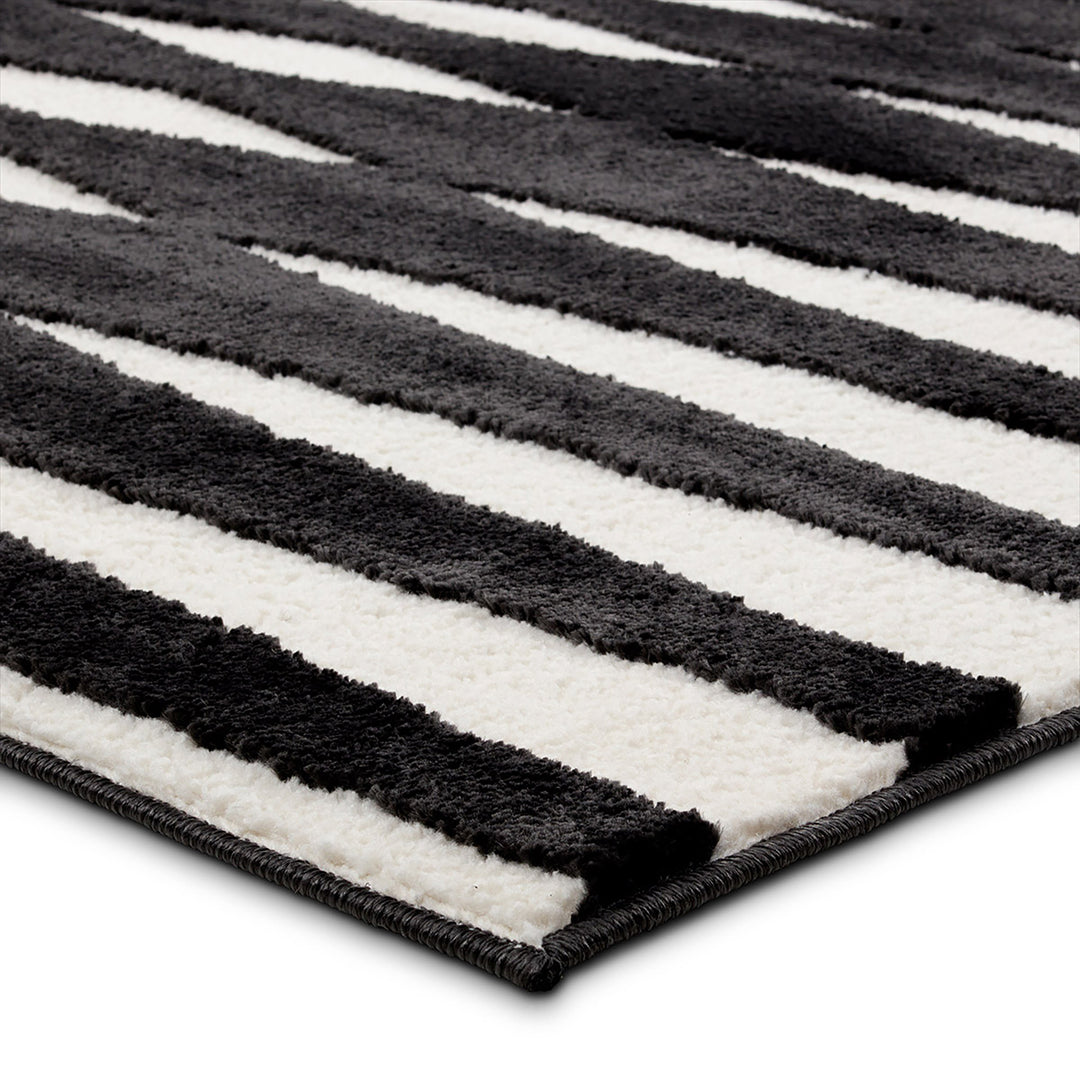 Jaipur Living Apyre Geometric Black/White Area Rug (7'6"X10' Rectangle)