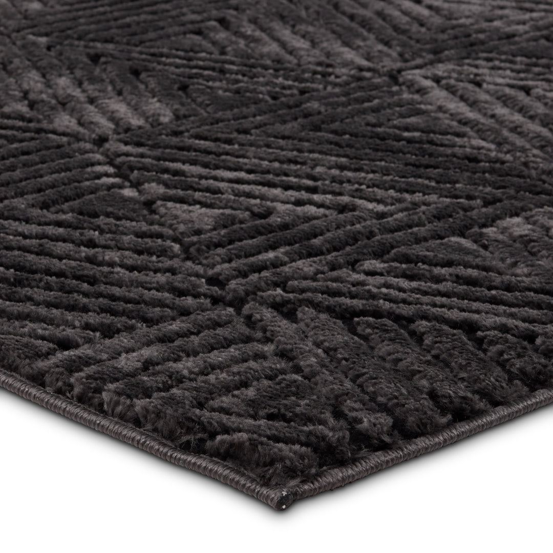 Jaipur Living Ziazan Geometric Black/Black Area Rug (6'3"X9'6" Rectangle)