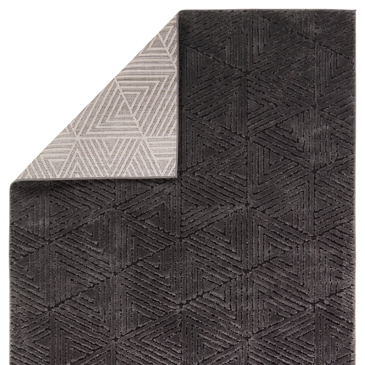 Jaipur Living Ziazan Geometric Black/Black Area Rug (5'X7' Rectangle)