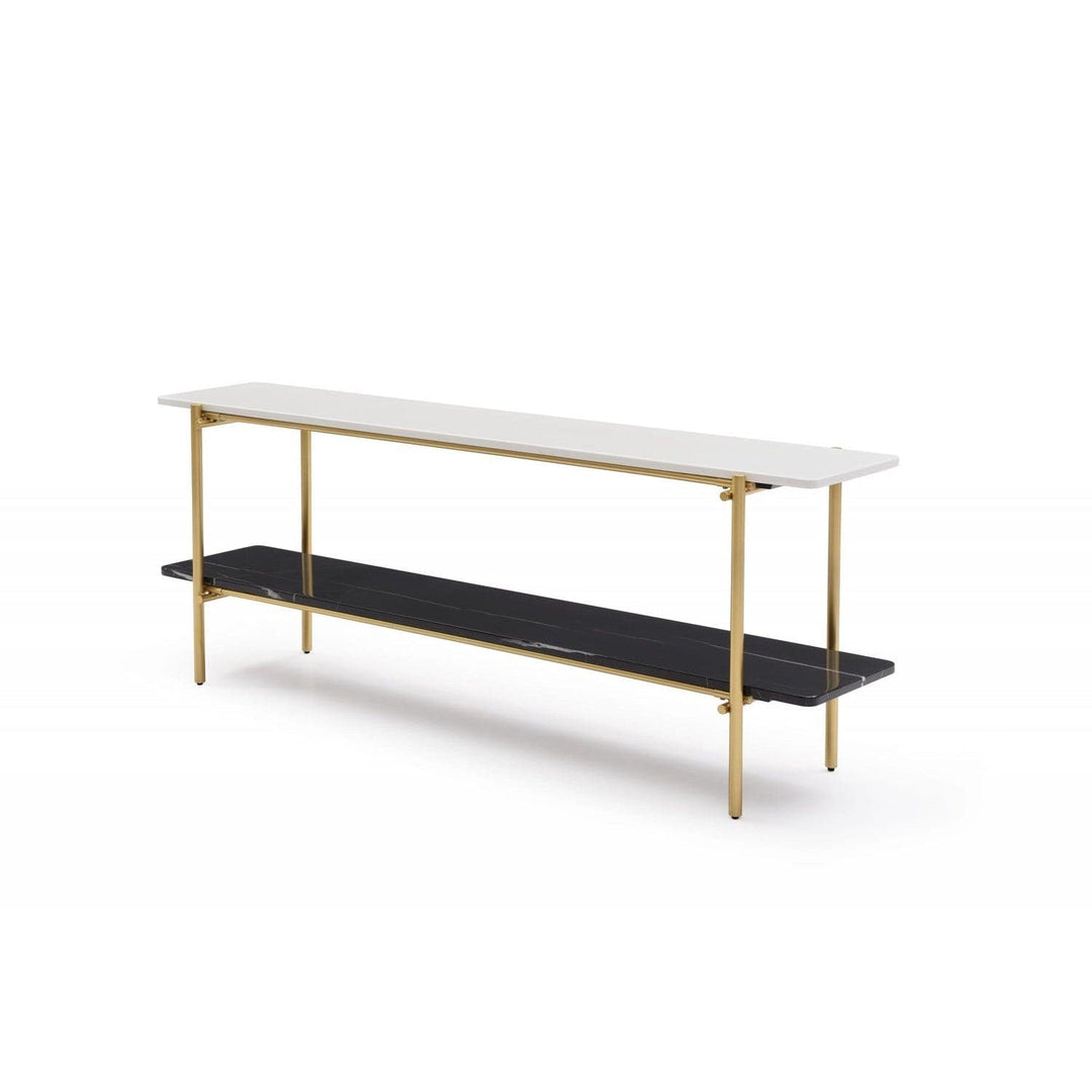 Fairview Console-Whiteline Modern Living-WHITELINE-CO1747-WHT/BLK-Console Tables-3-France and Son