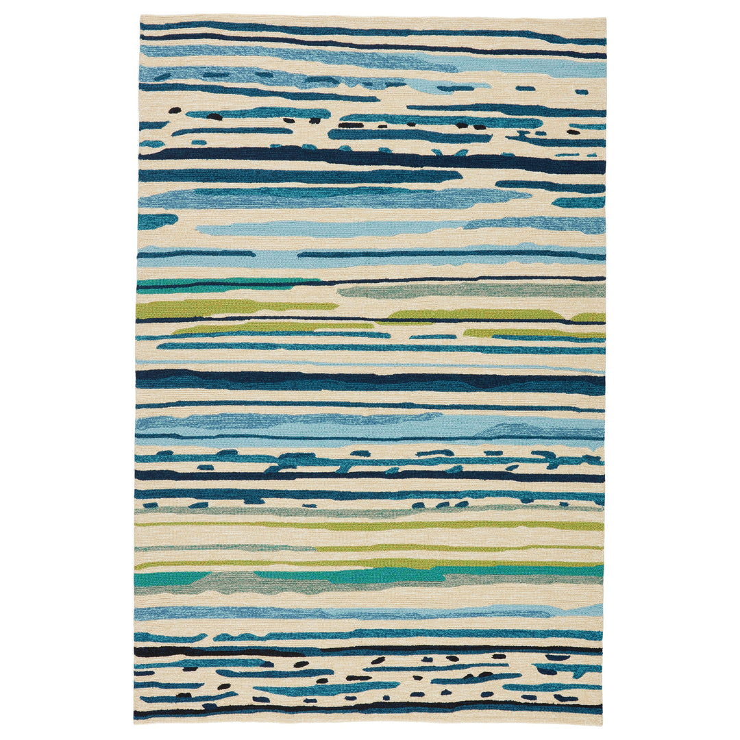 Jaipur Living Sketchy Lines Indoor/ Outdoor Abstract Blue/ Green Area Rug (10'X14')