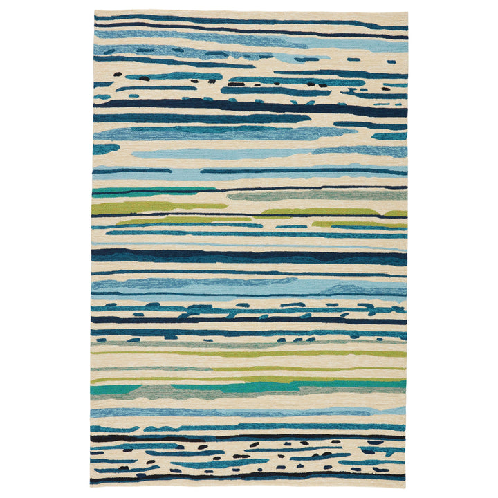 Jaipur Living Sketchy Lines Indoor/ Outdoor Abstract Blue/ Green Area Rug (10'X14')