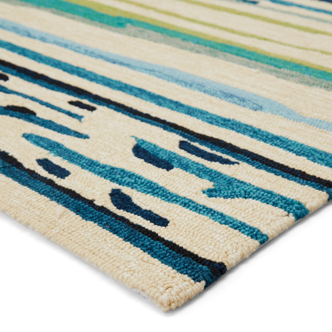 Jaipur Living Sketchy Lines Indoor/ Outdoor Abstract Blue/ Green Area Rug (10'X14')