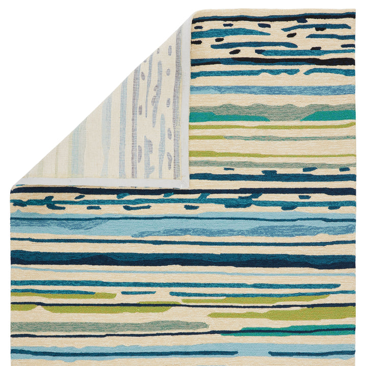 Jaipur Living Sketchy Lines Indoor/ Outdoor Abstract Blue/ Green Area Rug (10'X14')