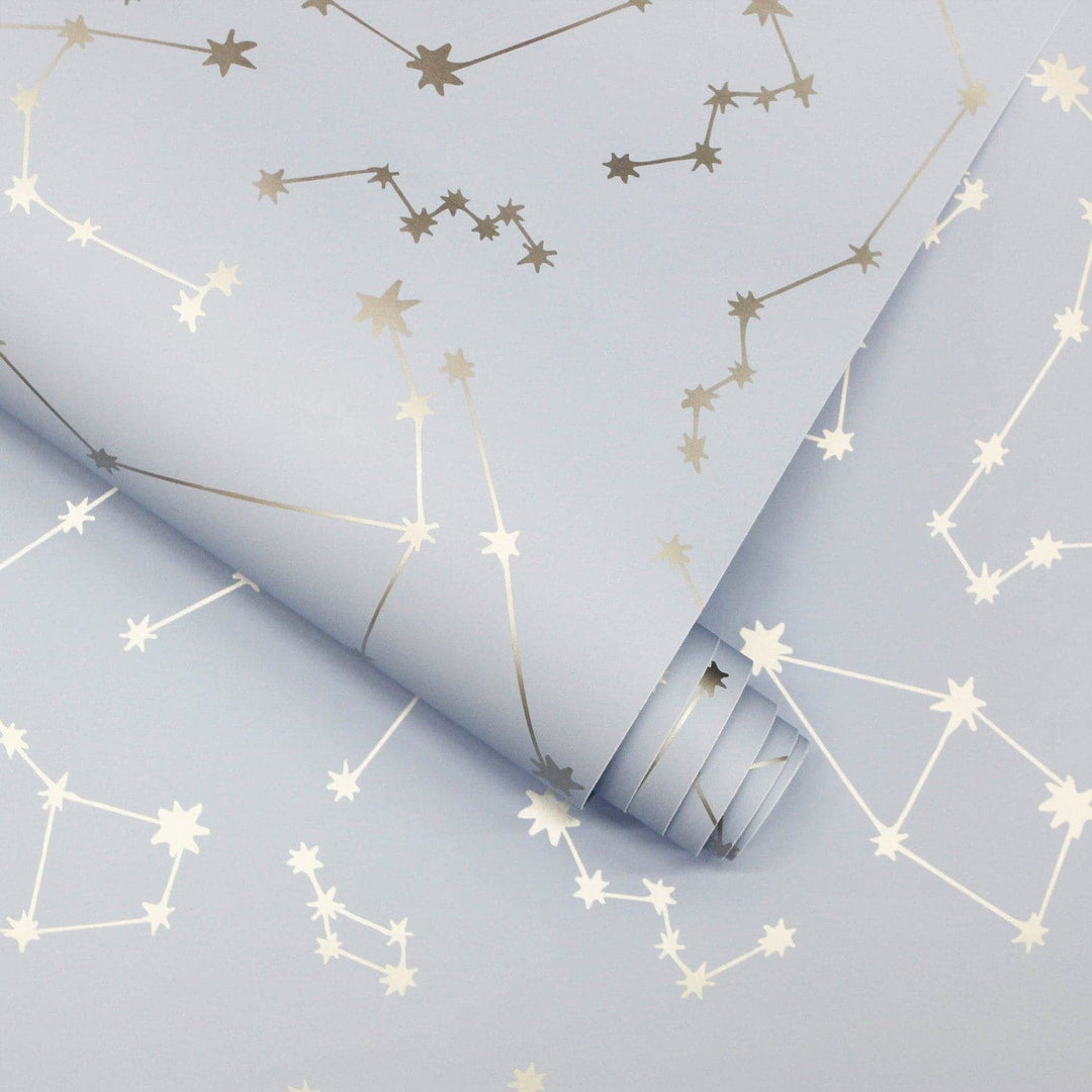 Constellations Peel And Stick Wallpaper By Novogratz-Tempaper & Co.-Tempaper-CO472-DecorNavy Skies-11-France and Son