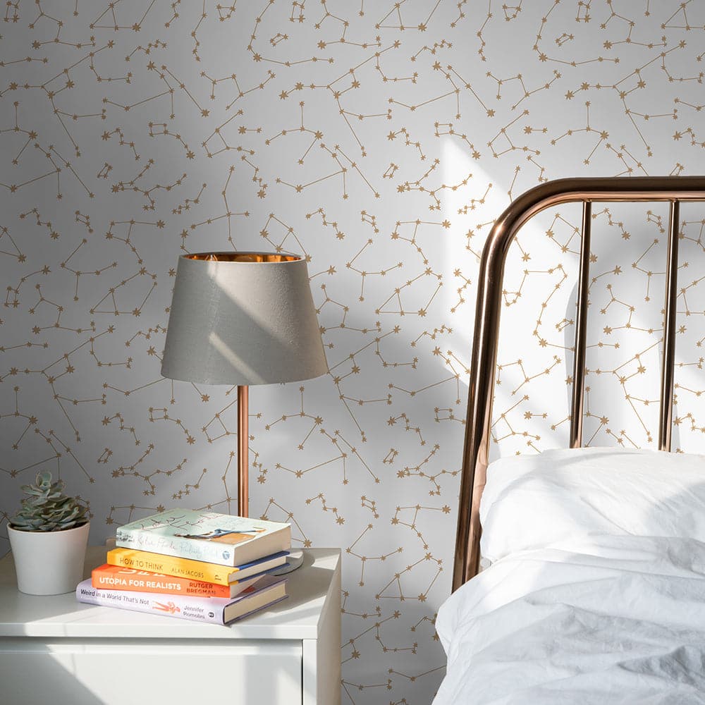 Constellations Peel And Stick Wallpaper By Novogratz-Tempaper & Co.-Tempaper-CO472-DecorNavy Skies-16-France and Son