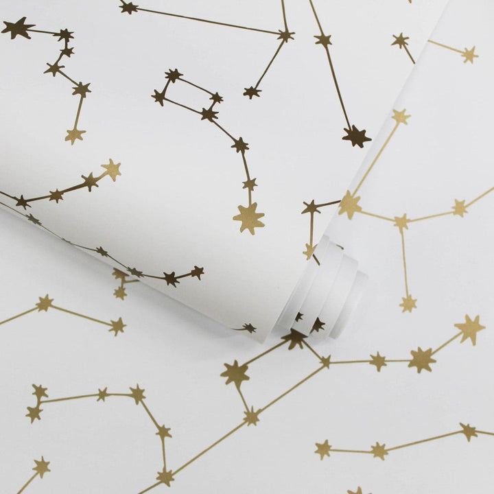 Constellations Peel And Stick Wallpaper By Novogratz-Tempaper & Co.-Tempaper-CO472-DecorNavy Skies-20-France and Son