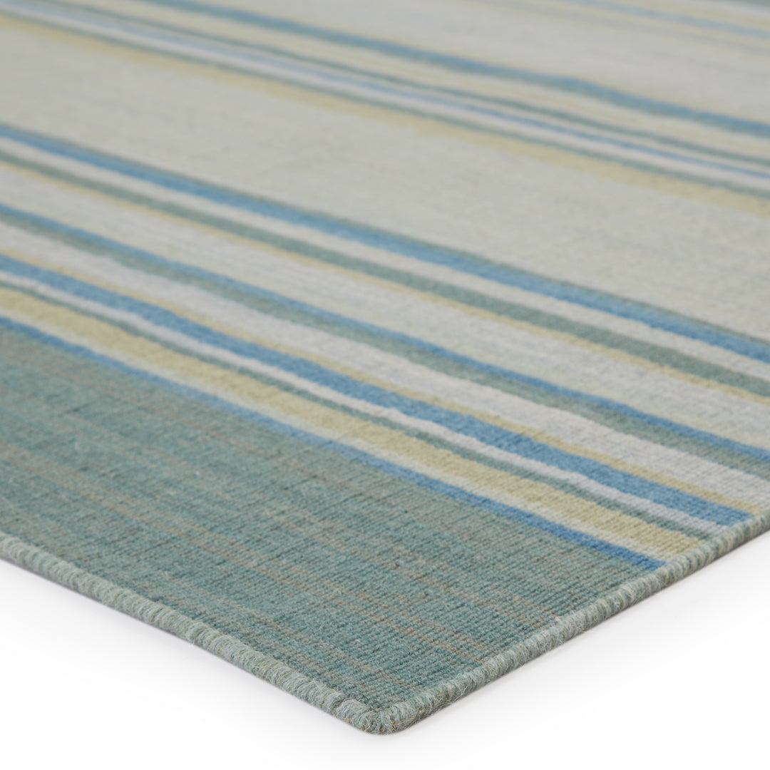 Jaipur Living Kiawah Handmade Striped Blue/ Turquoise Area Rug (7'10"X9'10")