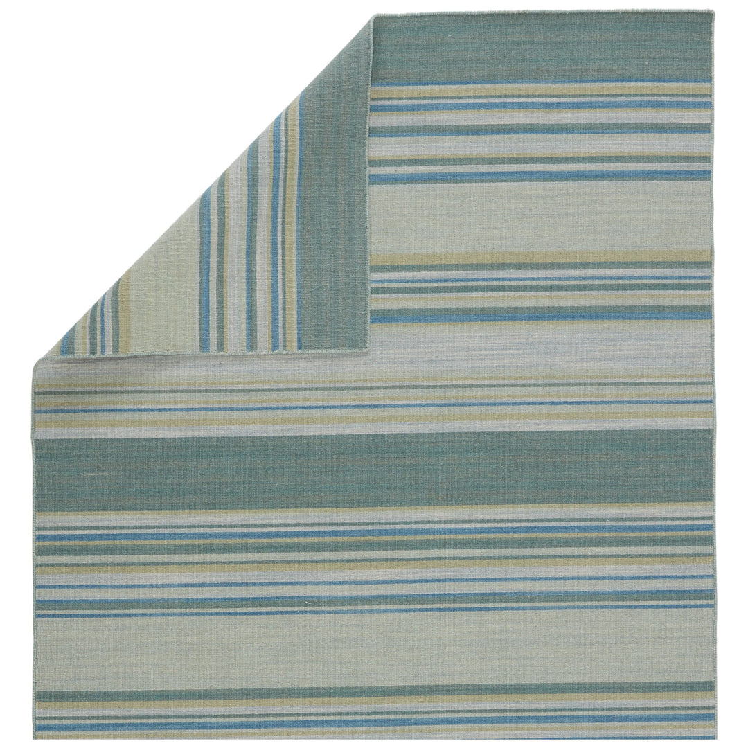 Jaipur Living Kiawah Handmade Striped Blue/ Turquoise Area Rug (5'X8')