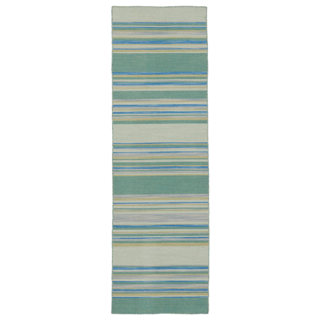 Jaipur Living Kiawah Handmade Striped Blue/ Turquoise Area Rug (10'X14')